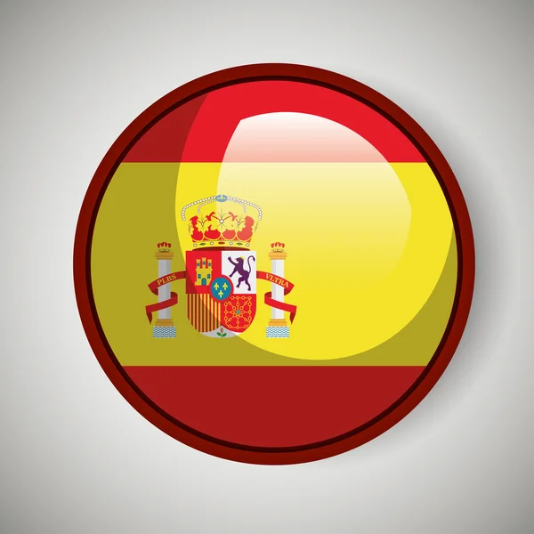 Design icona isolata bandiera spagnola — Vettoriale Stock
