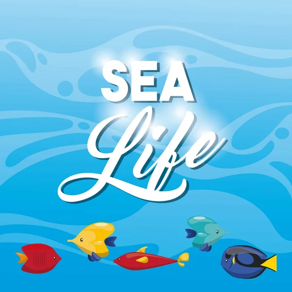 Tropikalna ryba ikona, Sea life — Wektor stockowy