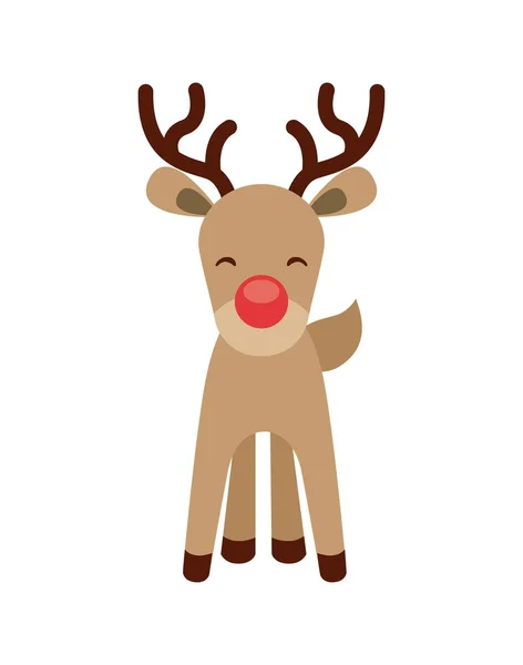 Icono de reno. Feliz Navidad. — Vector de stock