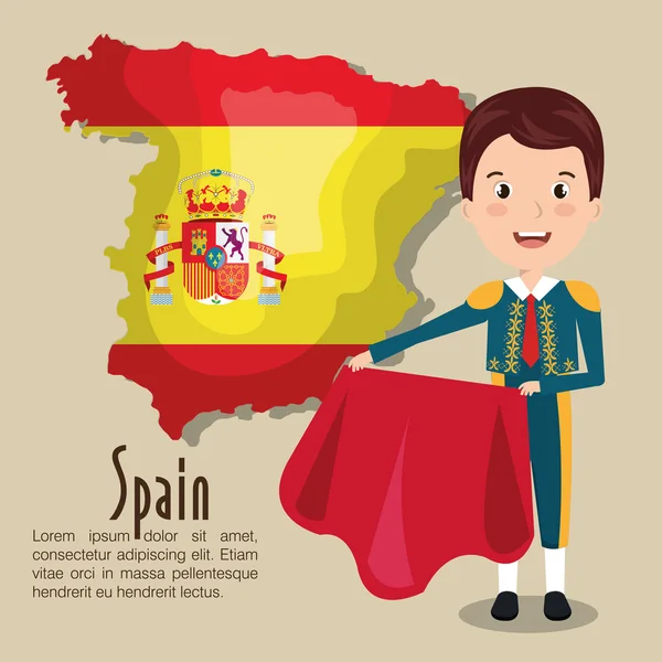 Spanish culture icons isolated icon design — Stock Vector