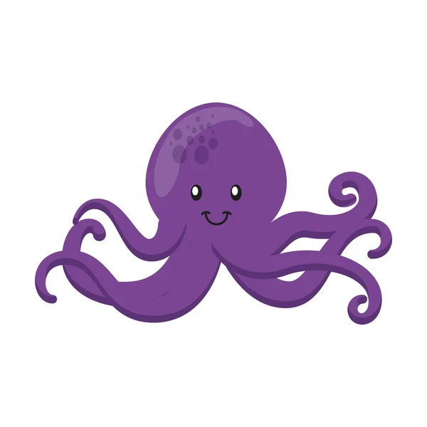 Octopus ikon. Sea life design. — Stock vektor