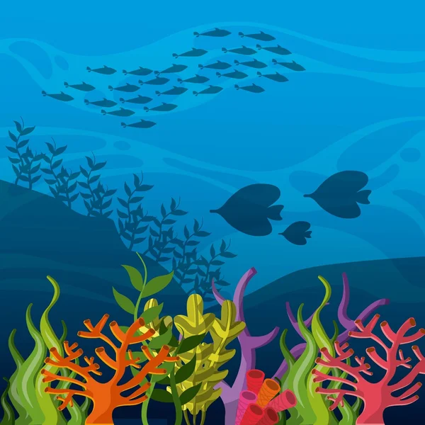 Sea life concept — Stock Vector