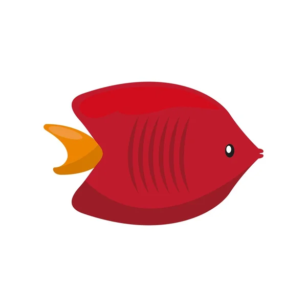 Icône de poisson. Conception de la vie marine . — Image vectorielle