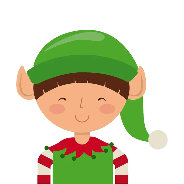 Elf icon. Merry Christmas — Stock Vector