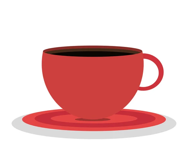 Kopp kaffe isolerade ikon design — Stock vektor
