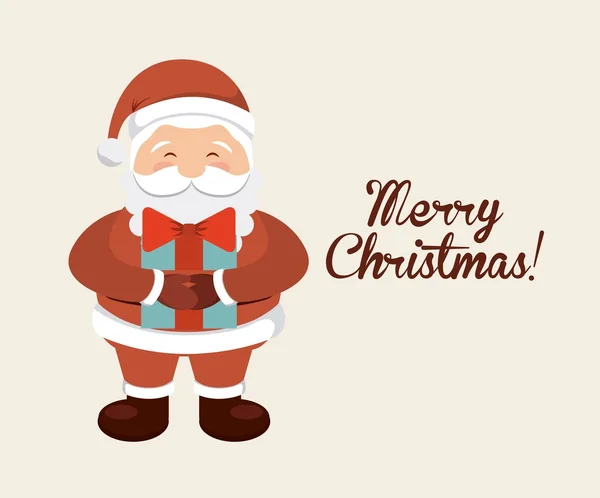 Santa pictogram. Merry Christmas-ontwerp. — Stockvector