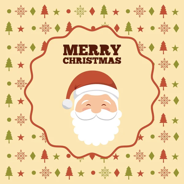 Santa icon. Merry Christmas design — Stock Vector