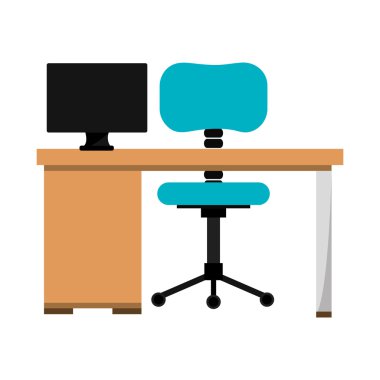 Office iş yerinde izole simgesi