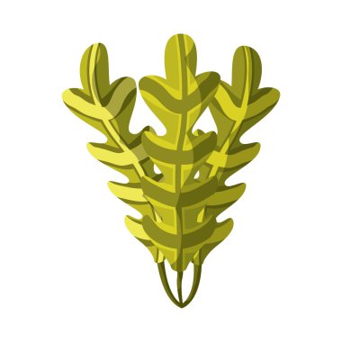 Yosun simgesi. Deniz yaşam tasarım.  