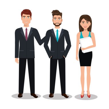 zarif iş adamları izole simgesi