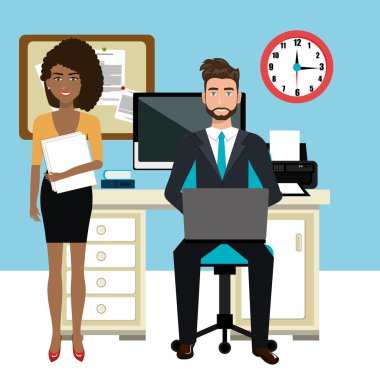 çalışma alanında iş adamları izole simgesi