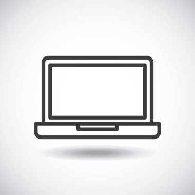Dizüstü bilgisayar. Siluet simge 
