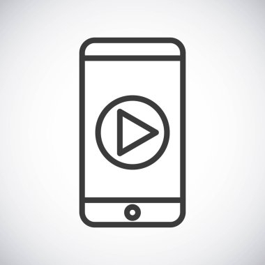Smartphone. Siluet simge tasarım.  