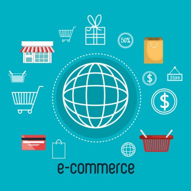 elektronik ticaret izole simgesi