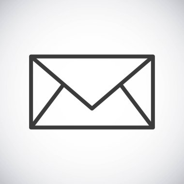 Enveope. Siluet simge tasarım. 