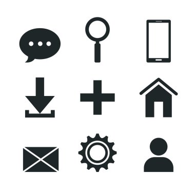 Sosyal Medya simgeler kümesi simgesi tasarım izole