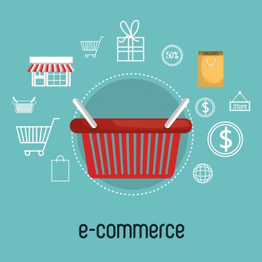 elektronik ticaret izole simgesi