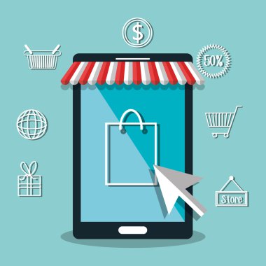 elektronik ticaret izole simgesi