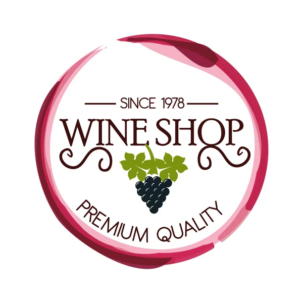 Selo de vinho de qualidade design ícone isolado — Vetor de Stock