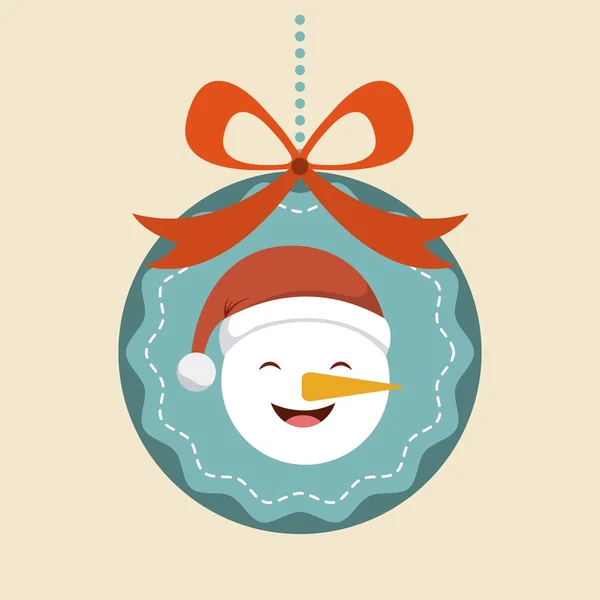 눈사람 아이콘입니다. 메리 크리스마스 디자인. — 스톡 벡터