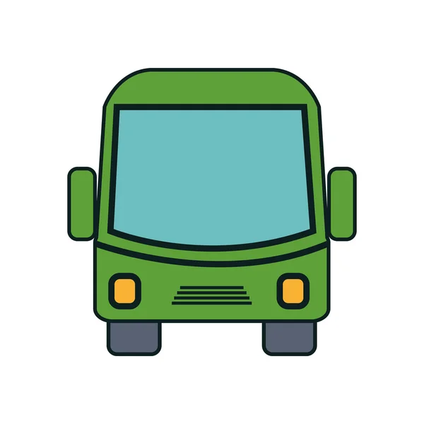 Bus pictogram over witte achtergrond geïsoleerd ontwerp — Stockvector