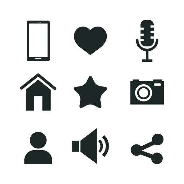 Set of social media icons isolated icon design — Stock Vector