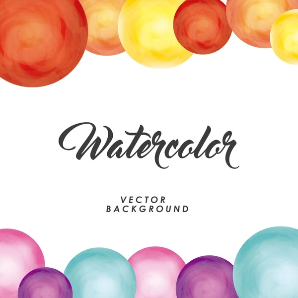 Ícone de círculos. Design de aquarela . —  Vetores de Stock