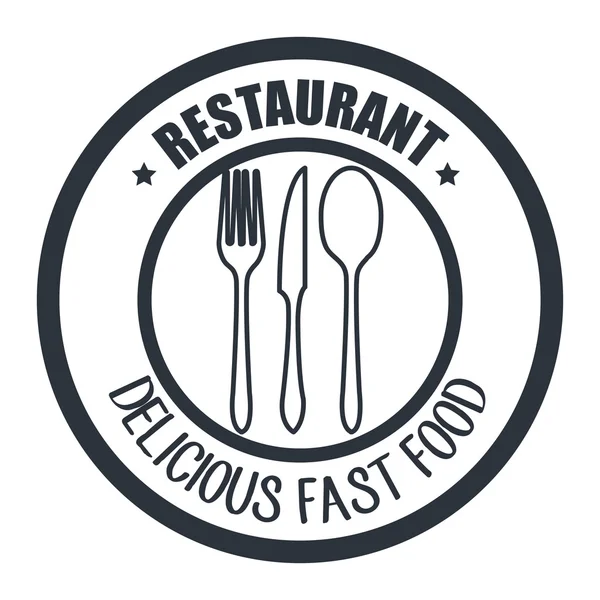 Menu restaurant geïsoleerd pictogram ontwerp — Stockvector