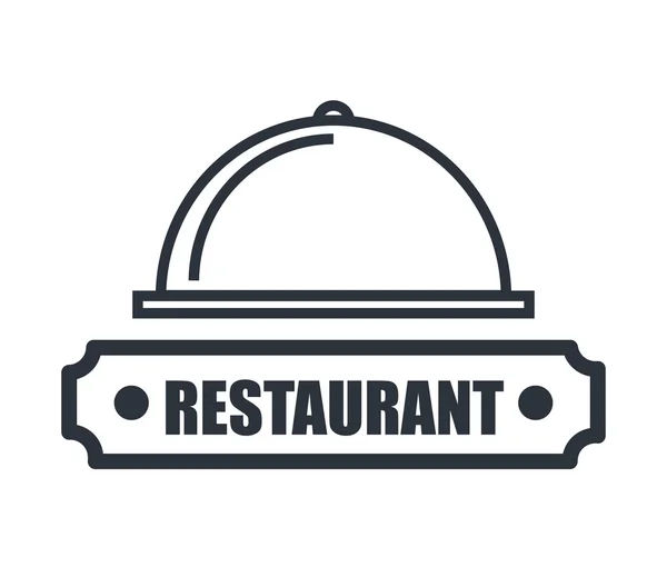 Menu restaurant icône isolée design — Image vectorielle