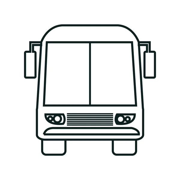 Icono de bus sobre fondo blanco diseño aislado — Vector de stock