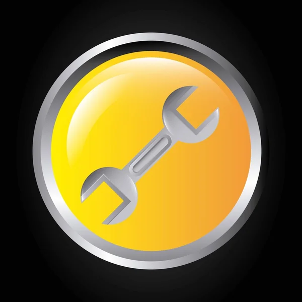 Schraubenschlüssel-Symbol. Arbeit im Gange — Stockvektor