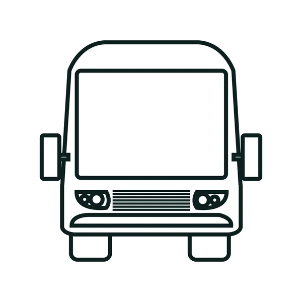 Bus icon over white background  isolated  design — Stock Vector