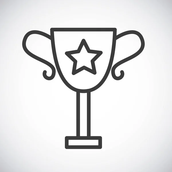 Trofee cup. Silhouet pictogram ontwerp. Vectorafbeelding — Stockvector