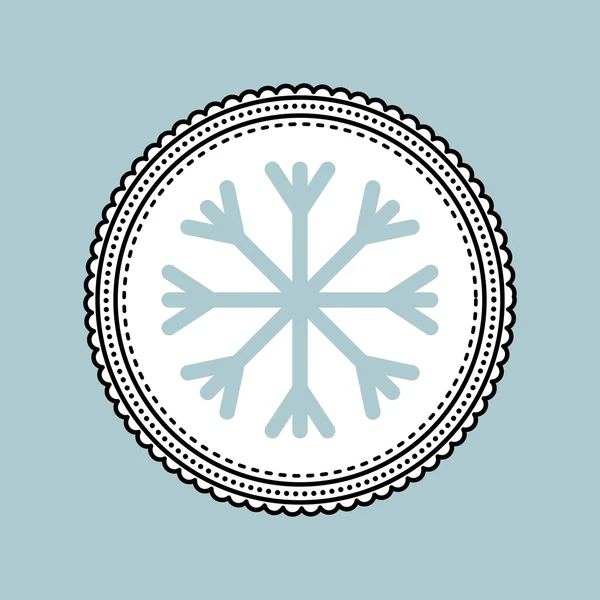 Snöflinga ikon. God jul design. Vektorgrafik — Stock vektor