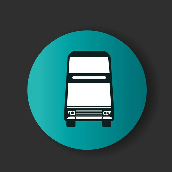 Icono de bus sobre círculo diseño aislado — Vector de stock