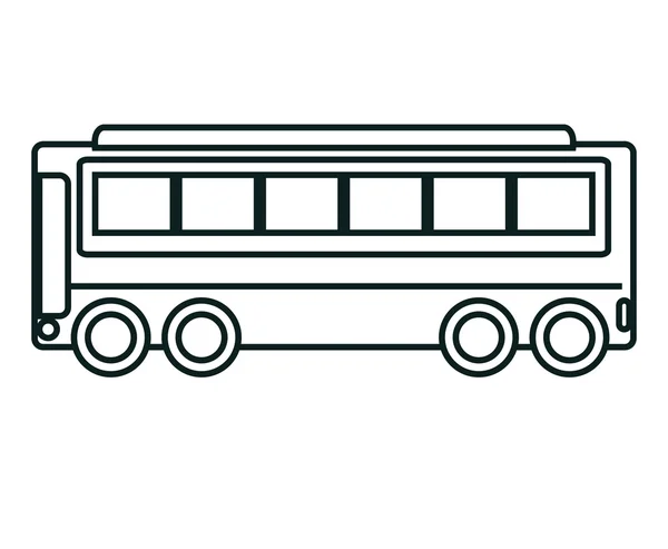 Ikona autobus nad bílým pozadím, samostatný návrh — Stockový vektor