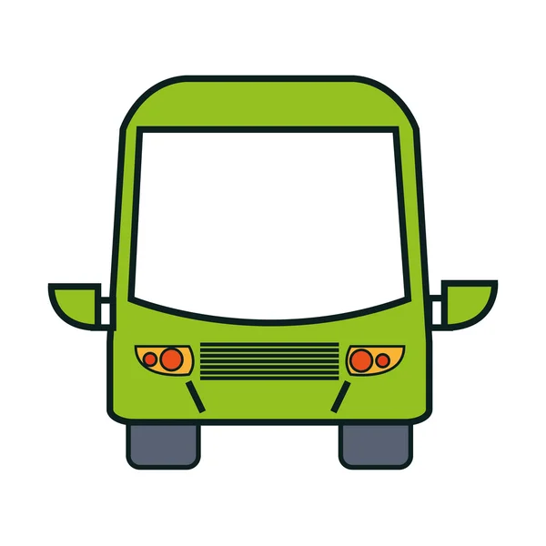 Bus pictogram over witte achtergrond geïsoleerd ontwerp — Stockvector