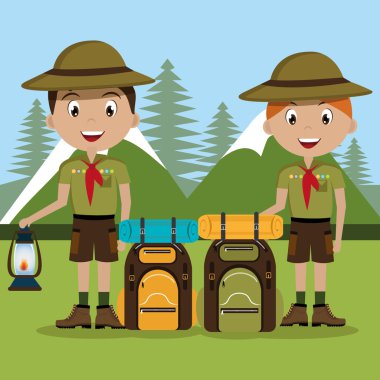 izci karakteri ile seyahat çantası