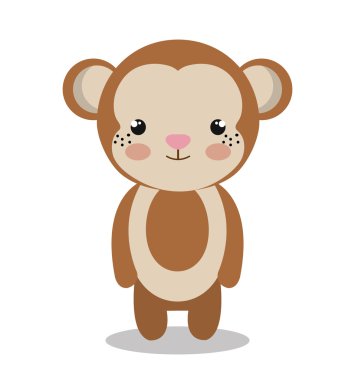 sevimli maymun simgesi tasarım