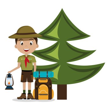 izci karakteri ile seyahat çantası 