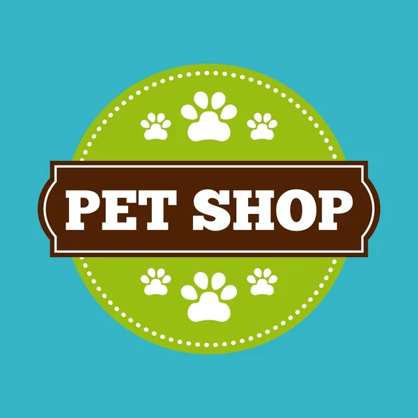 Seal stamp icon. Pet shop design. Vector graphic — Stock Vector