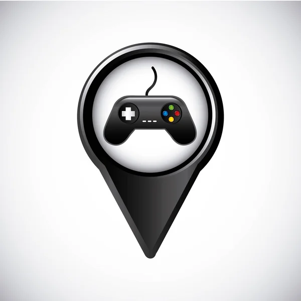 Game control icon. Video game design. Vector graphic — Stock Vector