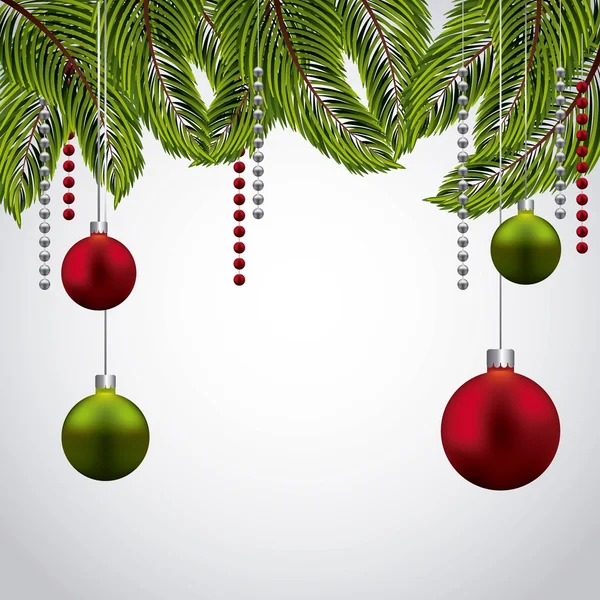 Bol en bladeren icoon. Merry Christmas design. Vectorafbeelding — Stockvector