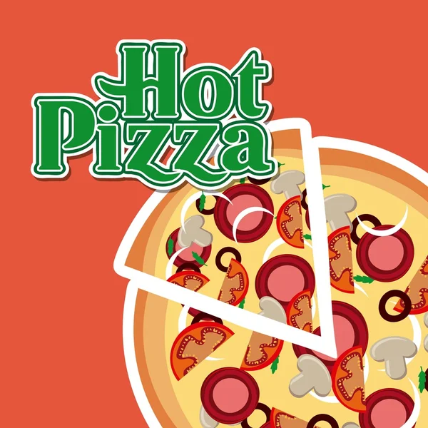 Pizza-Ikone. Fast Food Design. Vektorgrafik — Stockvektor