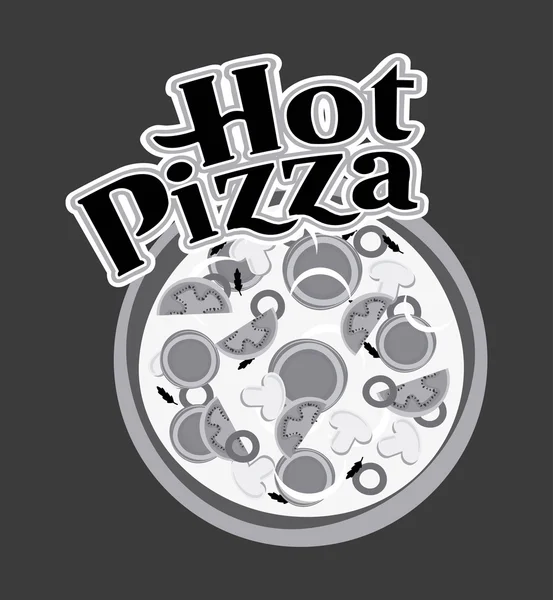 Icono de pizza. Diseño de comida rápida. Gráfico vectorial — Vector de stock