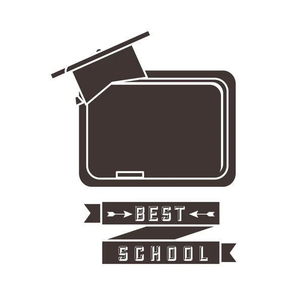 Schoolbord en GLB pictogram. Terug naar school ontwerp. Vectorafbeelding — Stockvector