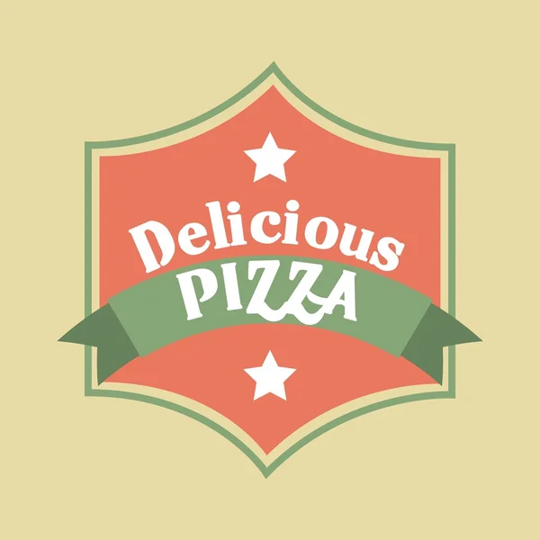 Pizza pictogram. Fast food design. Vectorafbeelding — Stockvector