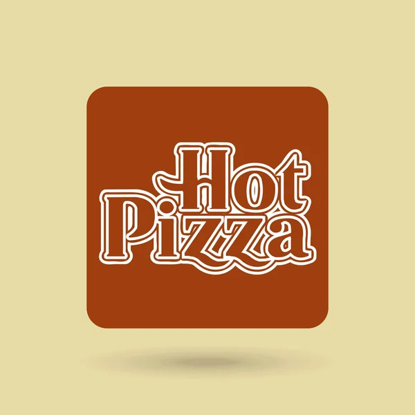 Icono de pizza. Diseño de comida rápida. Gráfico vectorial — Vector de stock