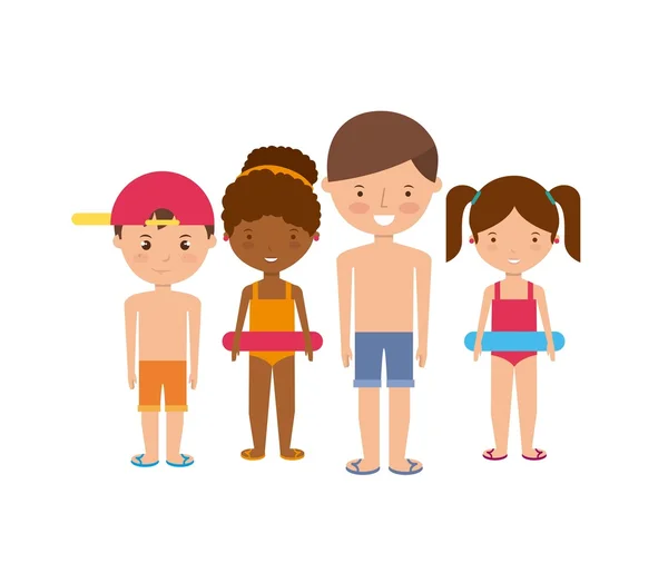 Kinderen icoon. Zomer en vakantie ontwerp. Vectorafbeelding — Stockvector