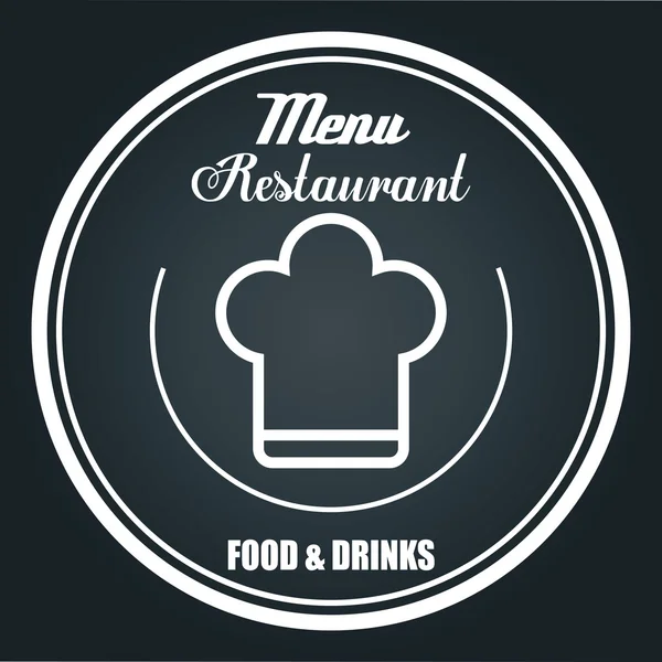 Menu restauracji ikona designu — Wektor stockowy